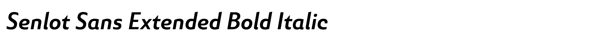 Senlot Sans Extended Bold Italic image